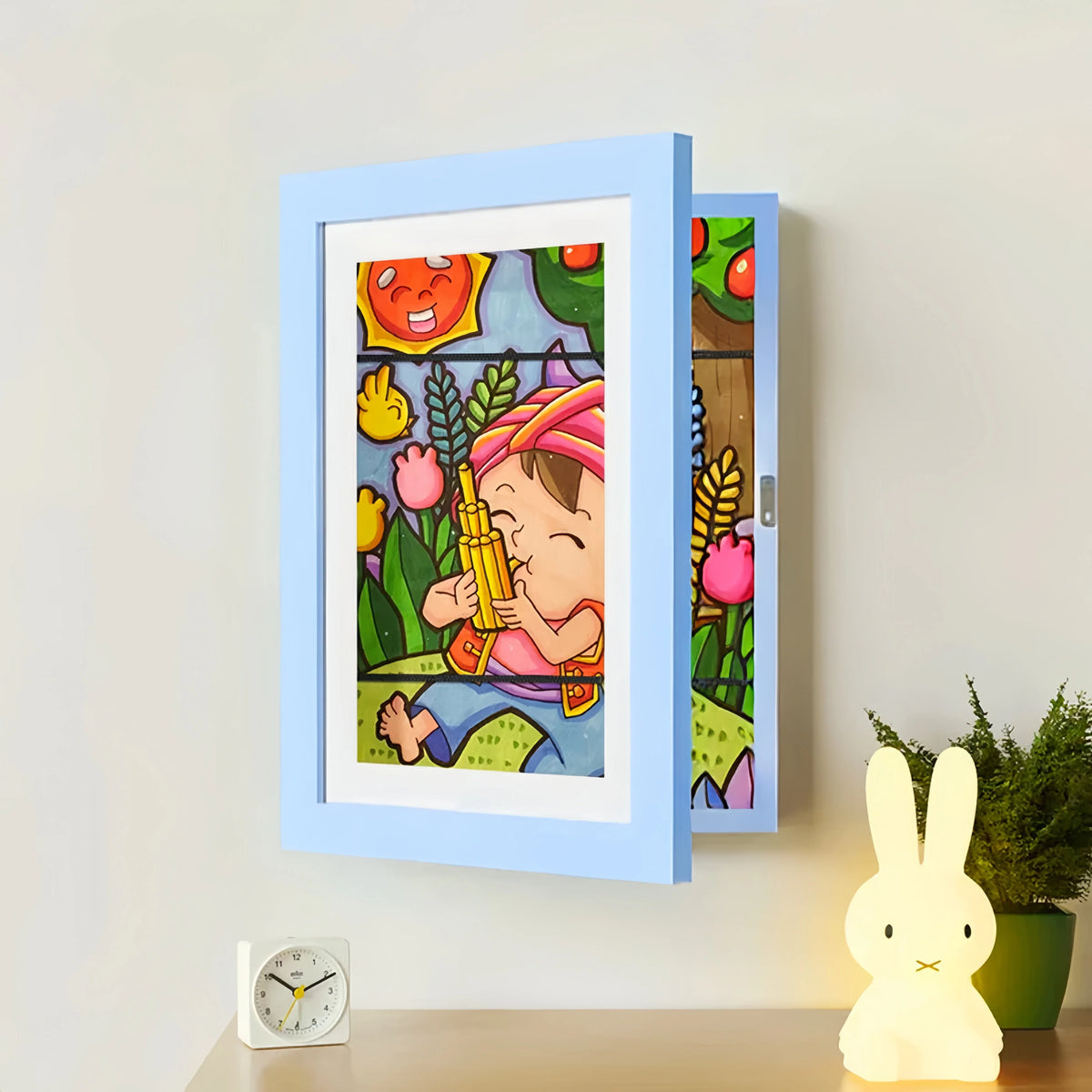 Wall Frame Hidden Storage Holds 150 Drawings