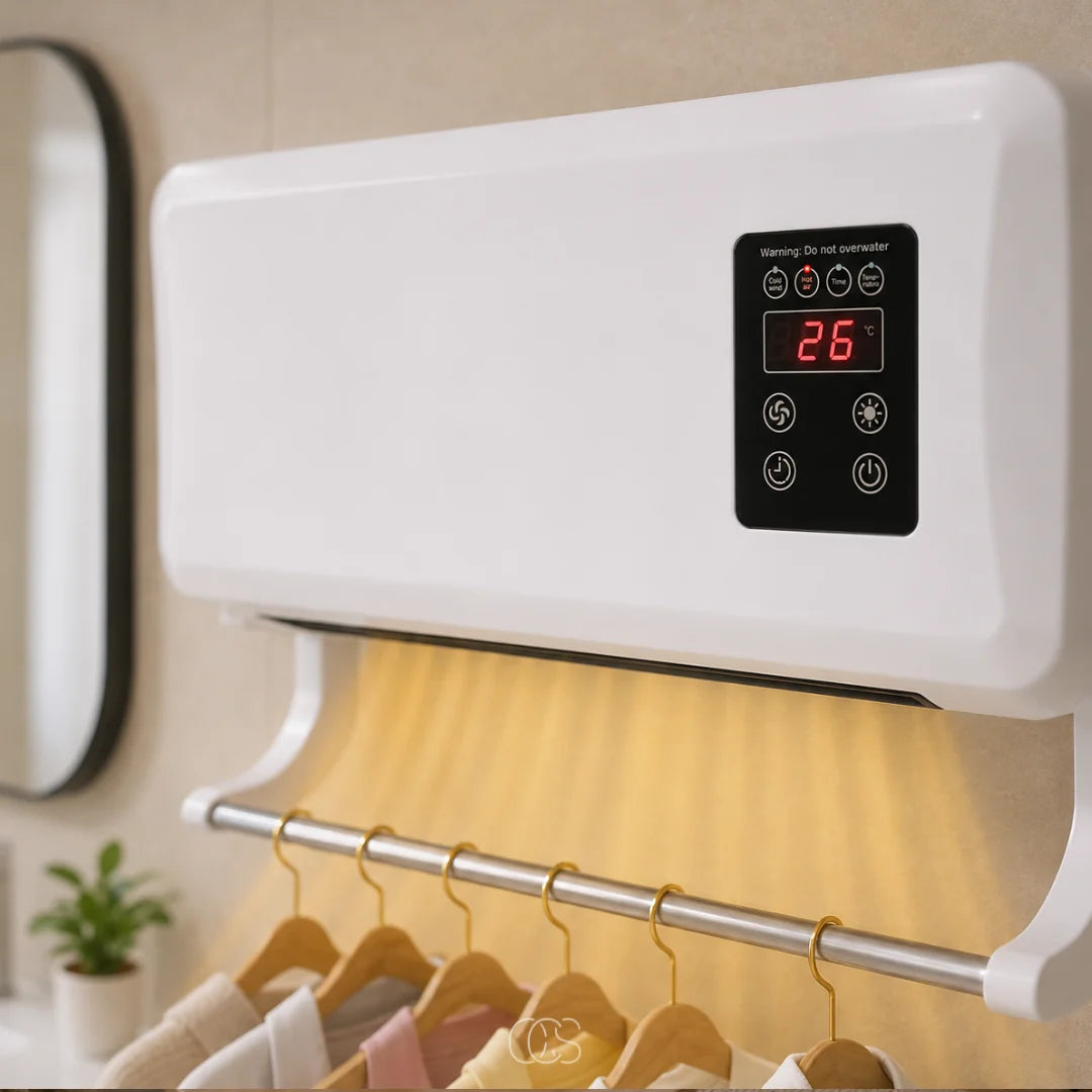 Wall Heater 1500W Fold-Out Drying Rack Remote Control