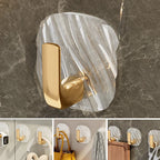 Wall Hook Acrylic Gold Waterproof Self-Adhesive
