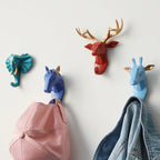 Wall Hook Animal Head Resin Pre Drilled
