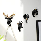 Wall Hook Animal Head Resin Pre Drilled