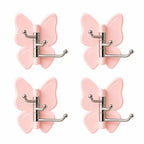 Wall Hook Butterfly Rotatable No-Drill Self-Adhesive