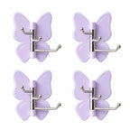 Wall Hook Butterfly Rotatable No-Drill Self-Adhesive