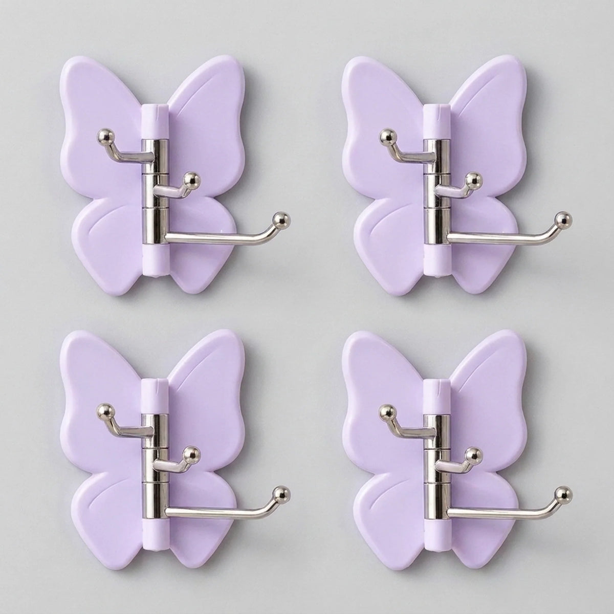 Wall Hook Butterfly Rotatable No-Drill Self-Adhesive