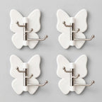 Wall Hook Butterfly Rotatable No-Drill Self-Adhesive