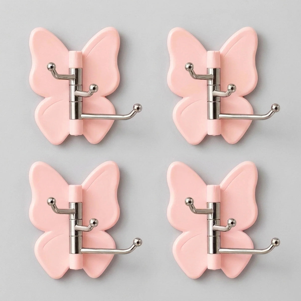 Wall Hook Butterfly Rotatable No-Drill Self-Adhesive