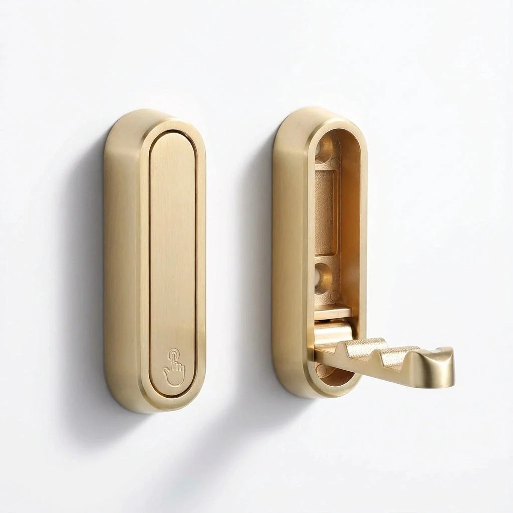 Wall Hook Fold-Flat Zinc Alloy Brushed Finish 18 kg