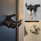 Wall Hook Gothic Hand Matte Black Resin