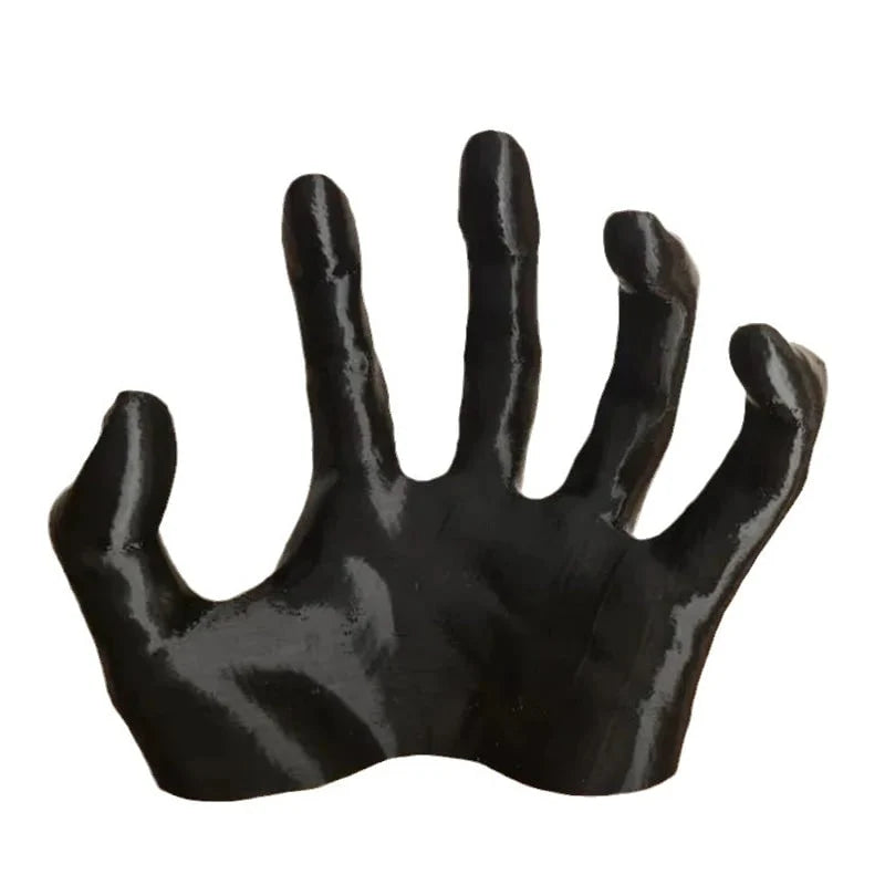 Wall Hook Gothic Hand Matte Black Resin