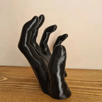 Wall Hook Gothic Hand Matte Black Resin
