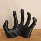 Wall Hook Gothic Hand Matte Black Resin