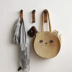 Wall Hook Organizer Leather & Wood Set of 3
