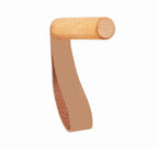 Wall Hook Organizer Leather & Wood Set of 3