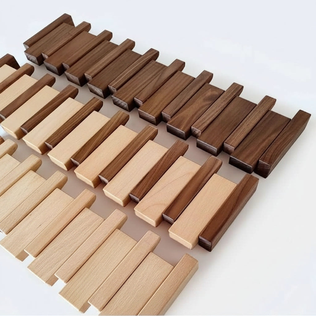 Wall Hook Rack Foldable Space-Saving Walnut & Beech