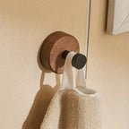 Wall Hook Rack Peel-And-Stick Wood & Aluminum