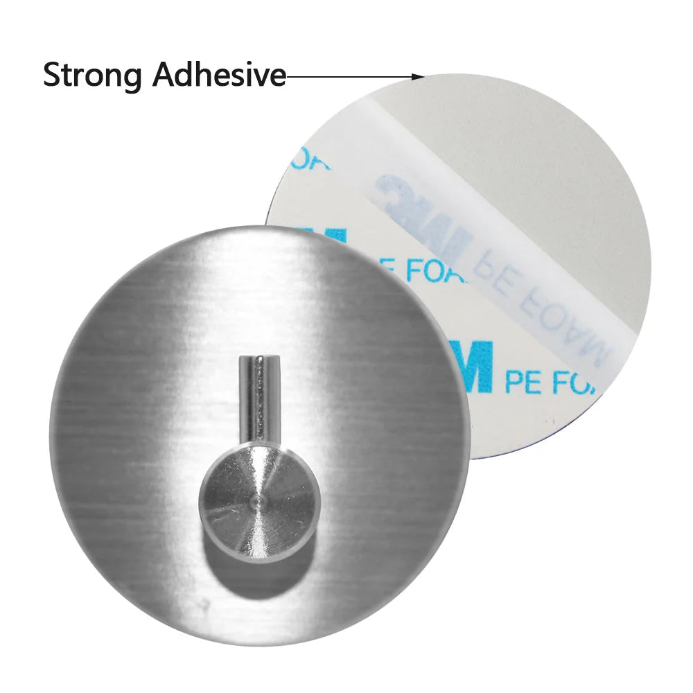 Wall Hook Self Adhesive Stainless Steel No Drill