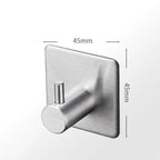 Wall Hook Self Adhesive Stainless Steel No Drill