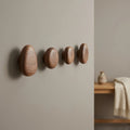 Wall Hook Set Organic Pebble Wood Set Of 4