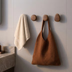 Wall Hook Set Organic Pebble Wood Set Of 4