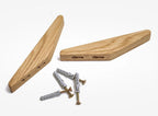 Wall Hook Set of 2 Natural Wood Hand-Polished
