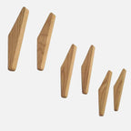 Wall Hook Set of 2 Natural Wood Hand-Polished