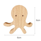 Wall Hook Wooden Animal Self-Adhesive & Screw Mount