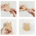 Wall Hook Wooden Animal Self-Adhesive & Screw Mount