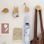 Wall Hook Wooden Animal Self-Adhesive & Screw Mount