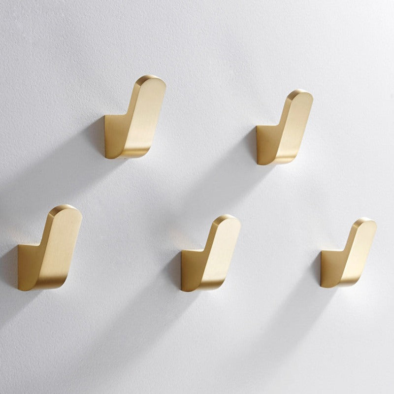 Wall Hooks Brass Gold Finish Set