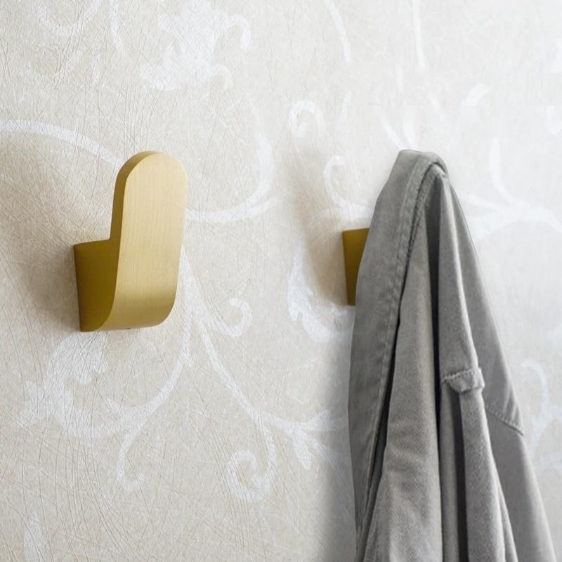 Wall Hooks Brass Gold Finish Set