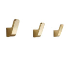 Wall Hooks Brass Gold Finish Set