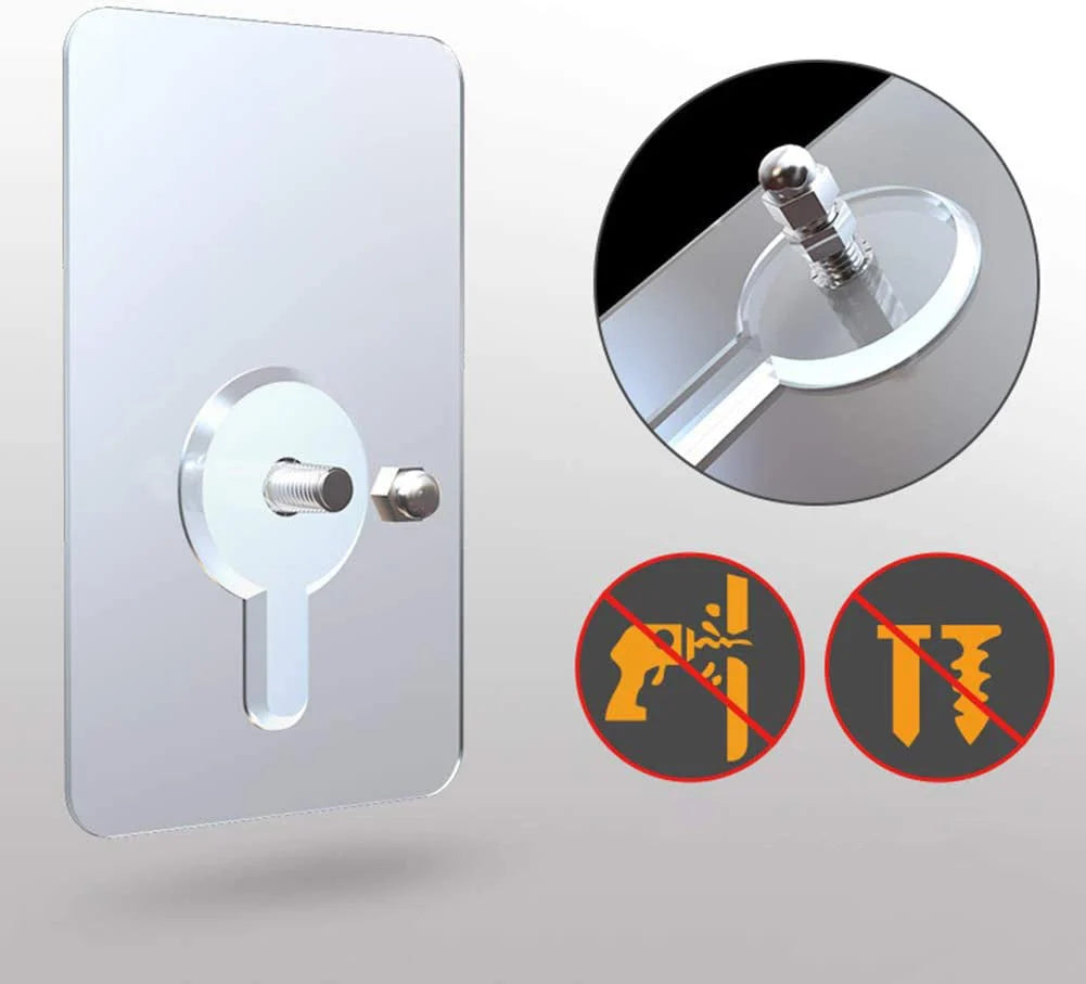 Wall Hooks Self-Adhesive No-Drill Rustproof 10-Pack