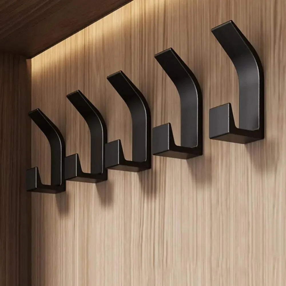 Wall Hooks Self-Adhesive No-Drill Set Of 5