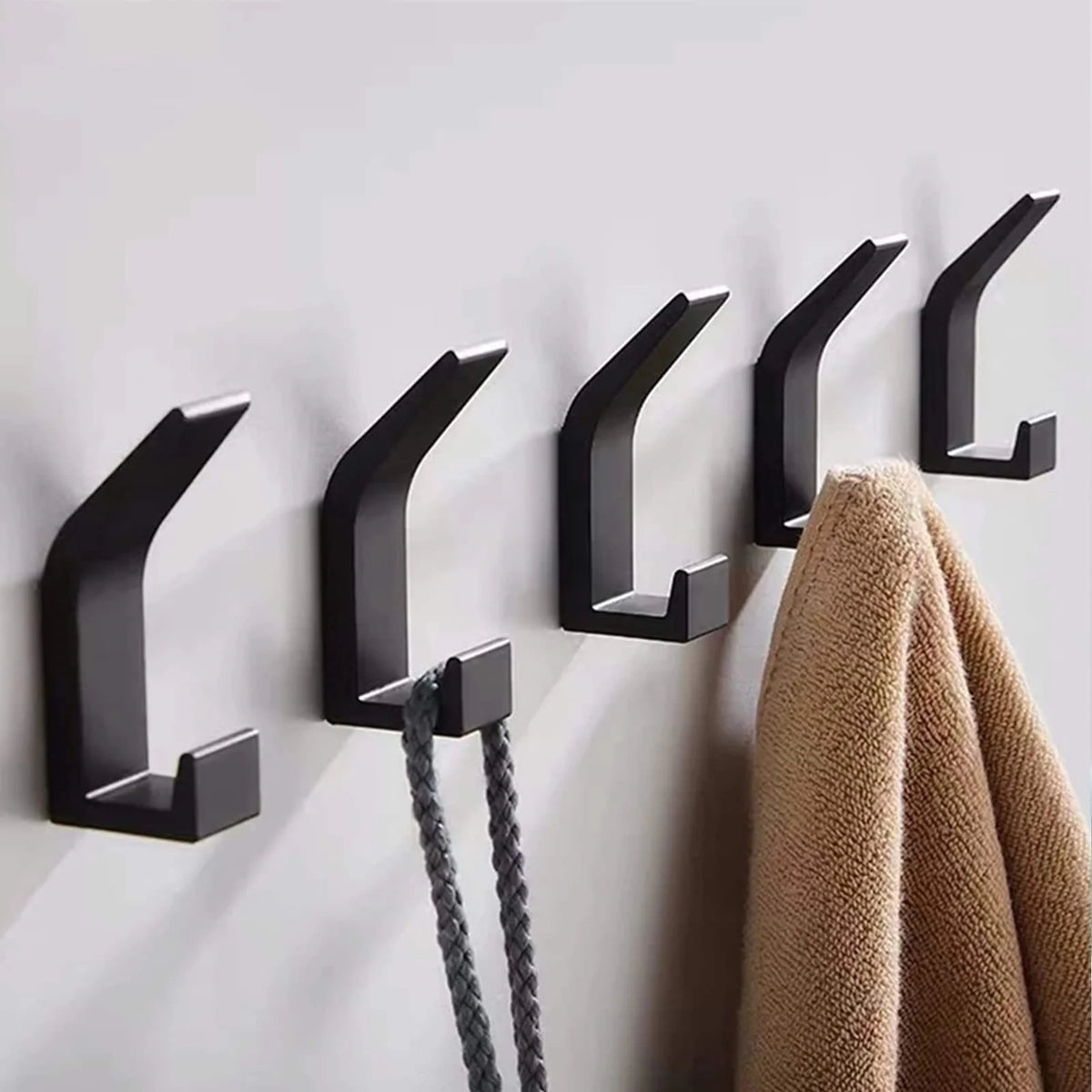 Wall Hooks Self-Adhesive No-Drill Set Of 5