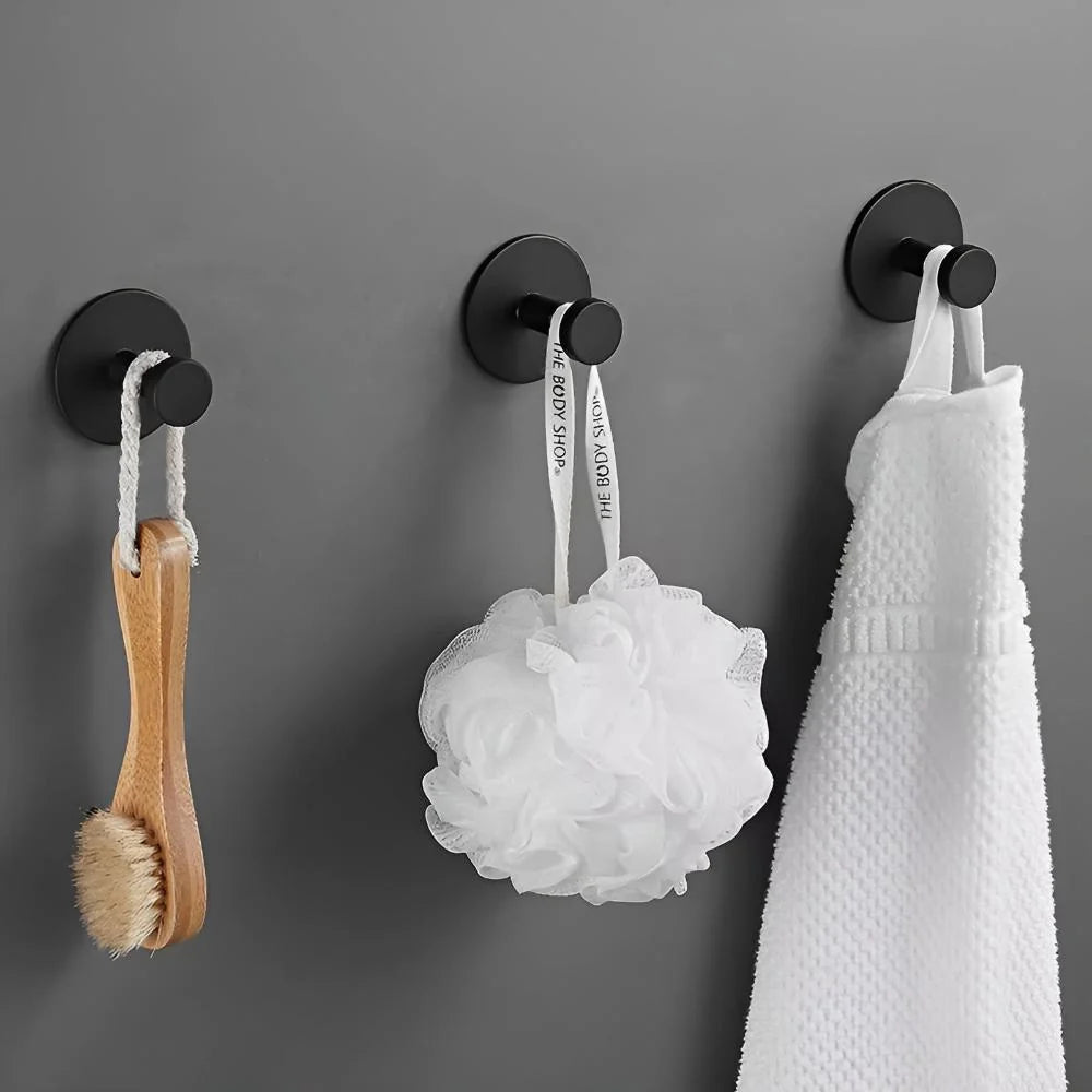 Wall Hooks Self-Adhesive Stainless Steel & Water-Resistant