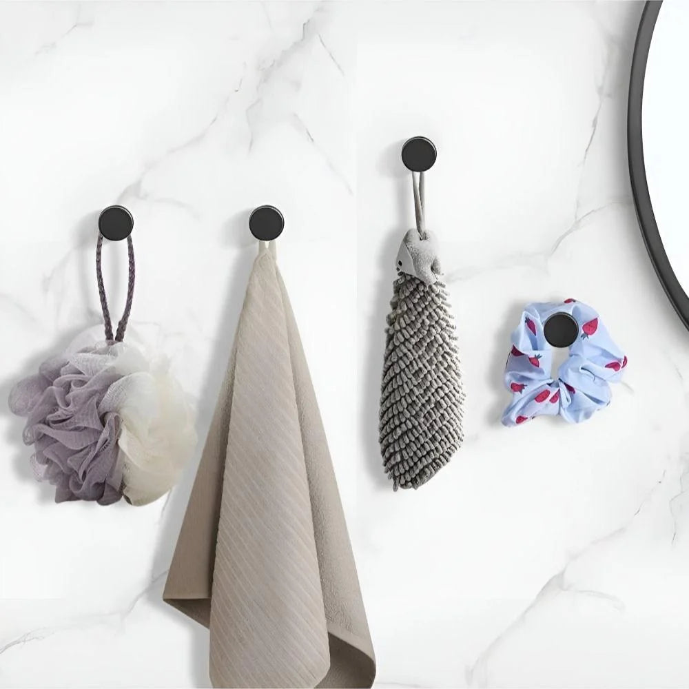 Wall Hooks Self-Adhesive Stainless Steel & Water-Resistant