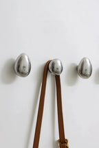 Wall Hooks Set of 2 Raindrop Ceramic Chrome