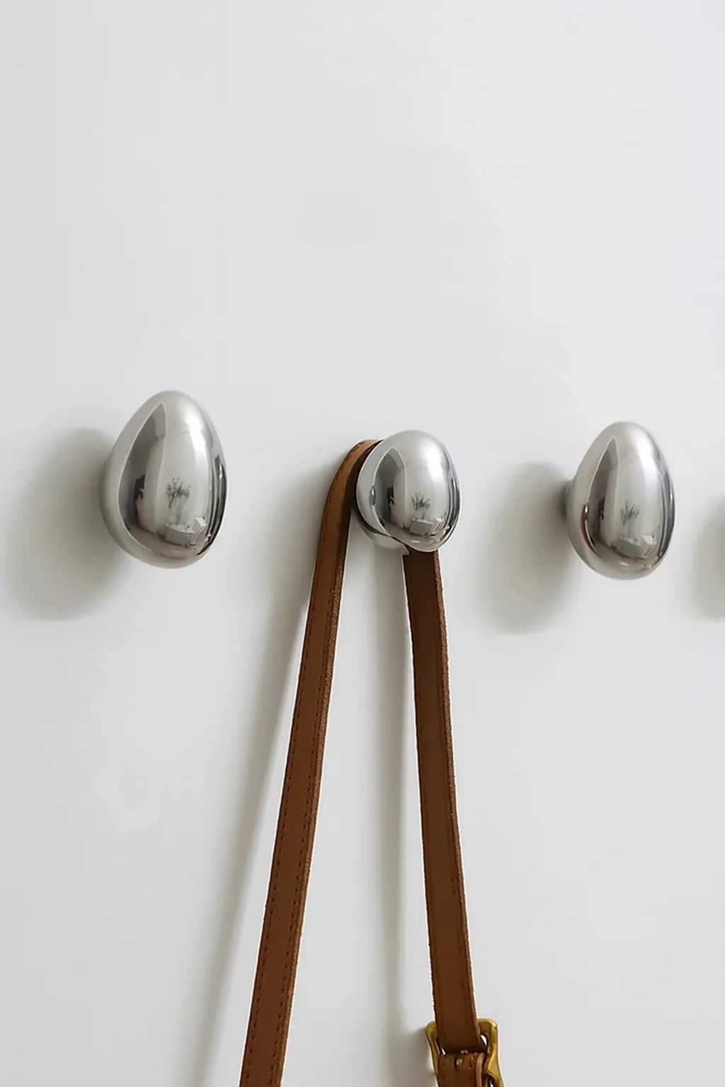 Wall Hooks Set of 2 Raindrop Ceramic Chrome