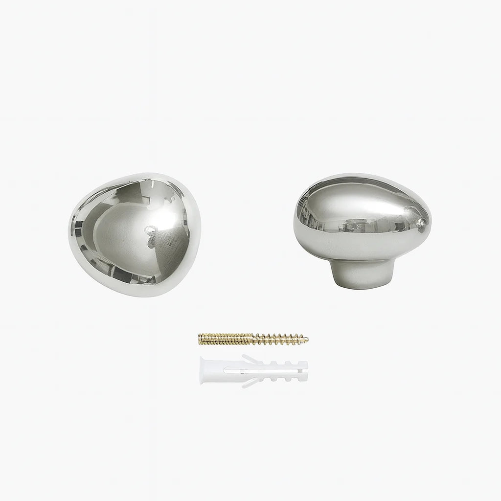Wall Hooks Set of 2 Raindrop Ceramic Chrome
