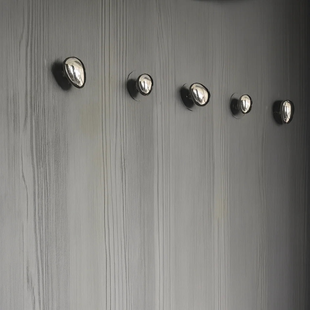 Wall Hooks Set of 2 Raindrop Ceramic Chrome