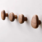 Wall Hooks Solid Wood Pebble Shape Matte Finish
