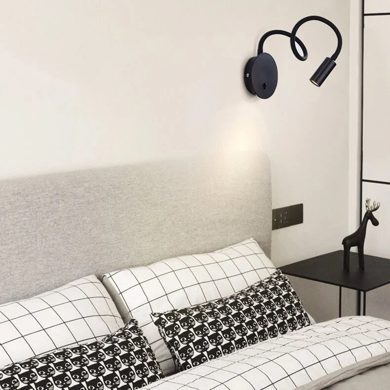 Wall Lamp 360 Degree Rotatable Matte Black Energy-Efficient LED