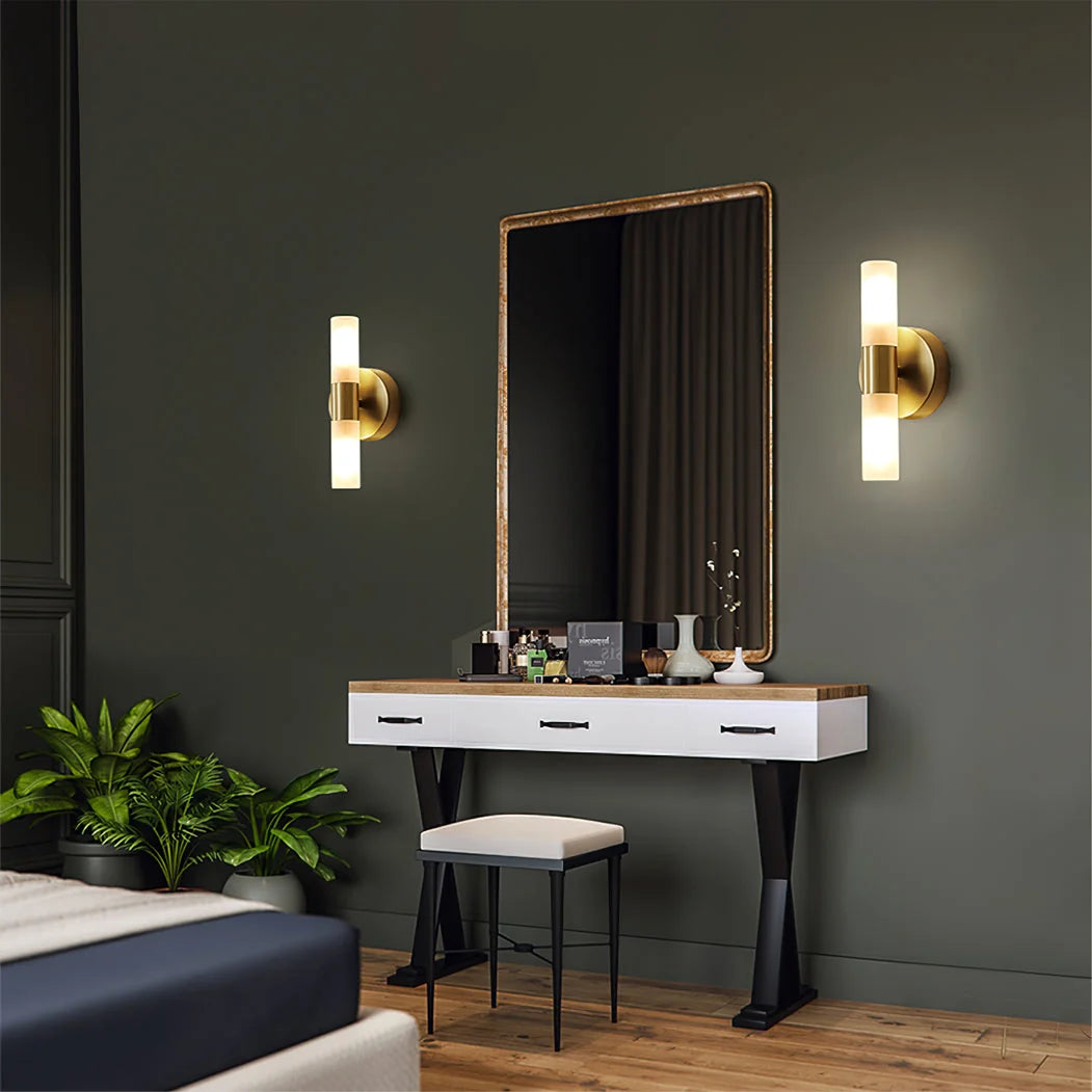 Wall Lamp Acrylic Shade G9 Socket Copper Base