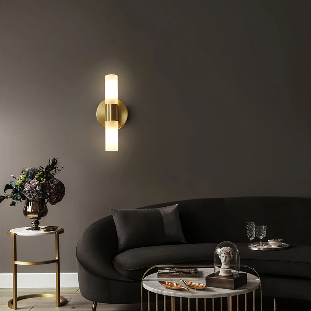 Wall Lamp Acrylic Shade G9 Socket Copper Base