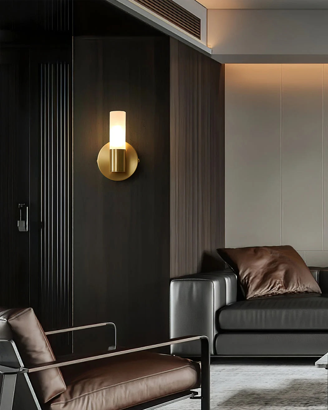 Wall Lamp Acrylic Shade G9 Socket Copper Base