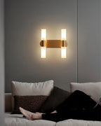 Wall Lamp Acrylic Shade G9 Socket Copper Base