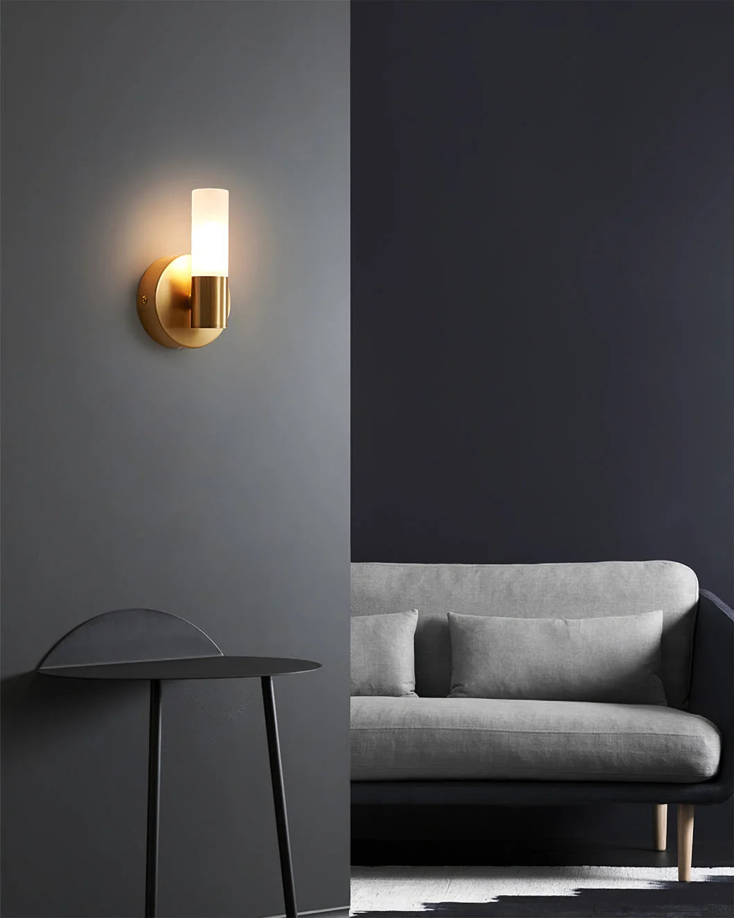 Wall Lamp Acrylic Shade G9 Socket Copper Base