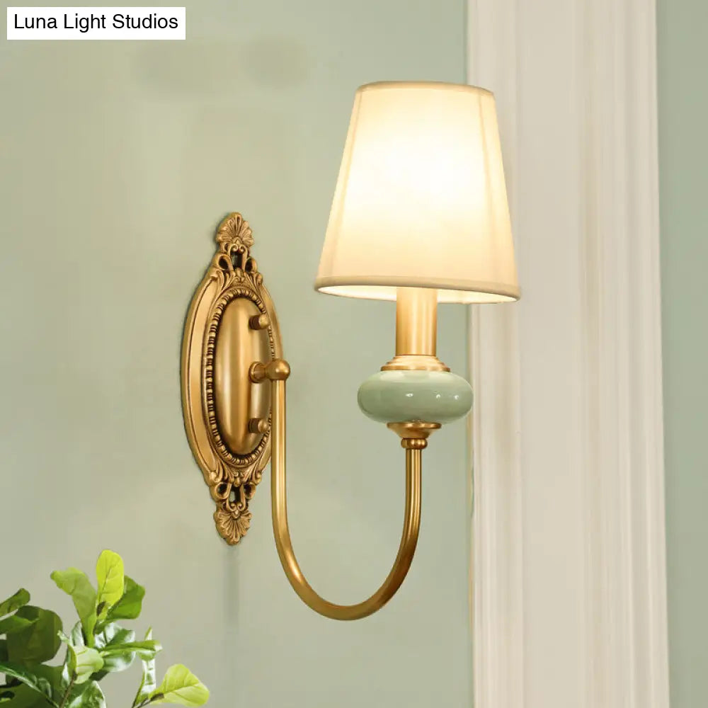 Wall Lamp Adjustable Arm Hardwired Gold Finish