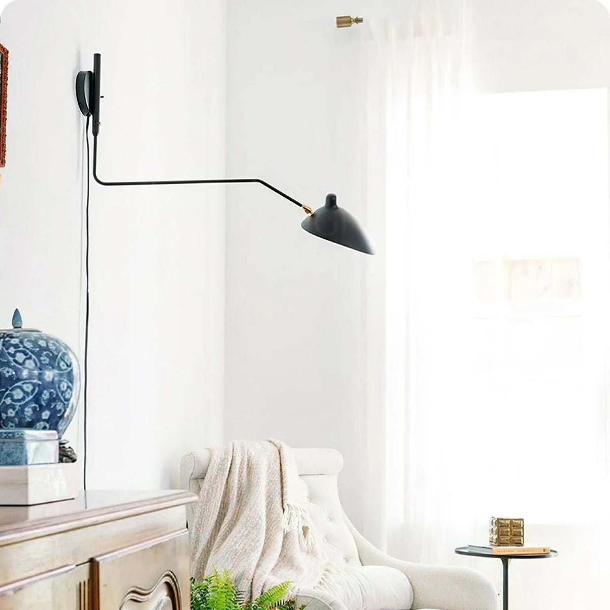 Wall Lamp Adjustable Arm Rotatable Shade