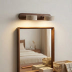 Wall Lamp Adjustable Arms Travertine & Wood Warm-White LED